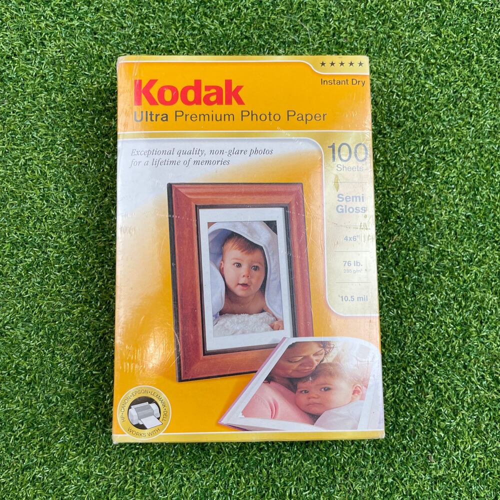 Kodak Ultra Premium Photo Paper Semi Gloss 100 Sheets 4 x 6 Sealed